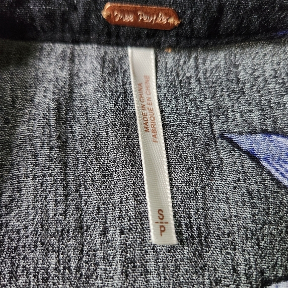 Free People Womens Tree Swing Tunic Top Mini Dress Long Sleeve Sz Small - Picture 4 of 8